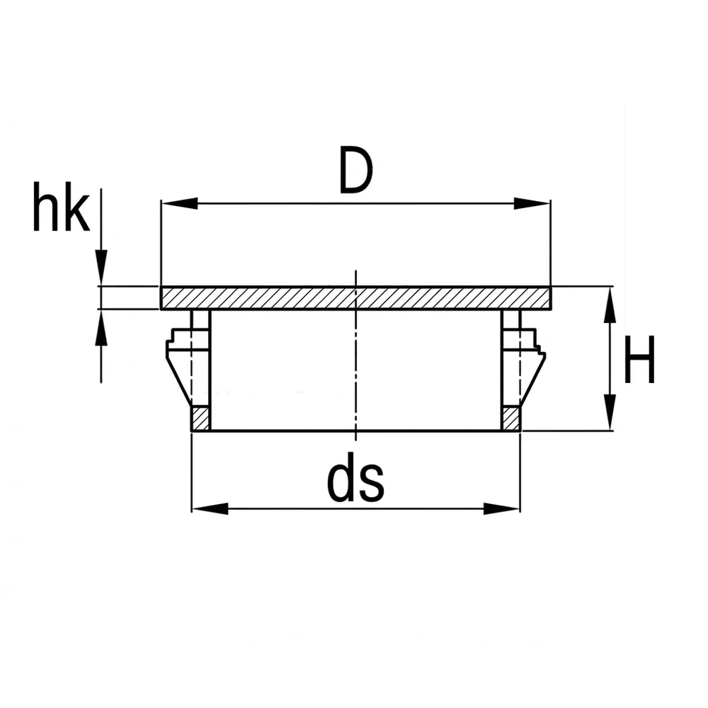 Dibujo técnico: Tapa de cierre desmontable