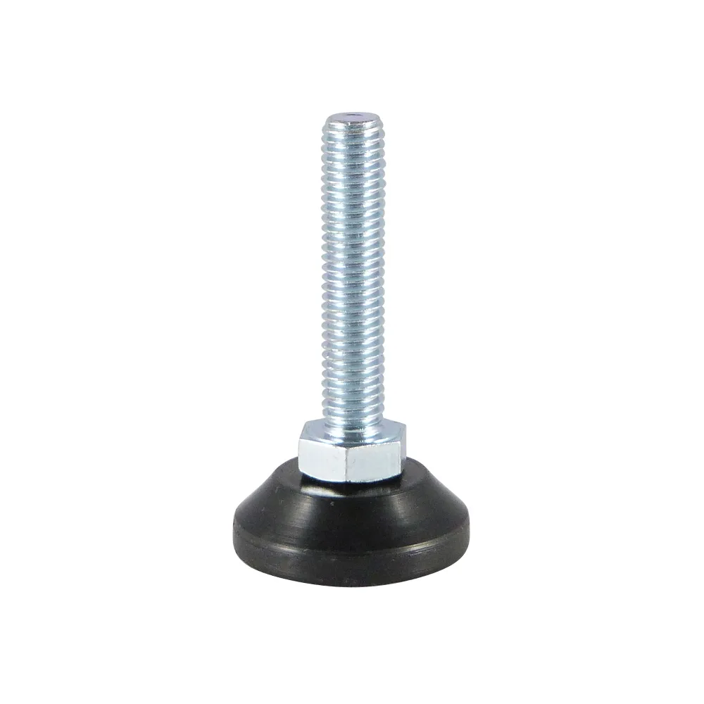 Pie nivelador articulado redondo PP Ø30 - M10x30 - Negro imagen 2