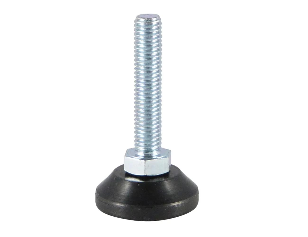 Pie nivelador con base de plástico articulada – Pies niveladores - acero