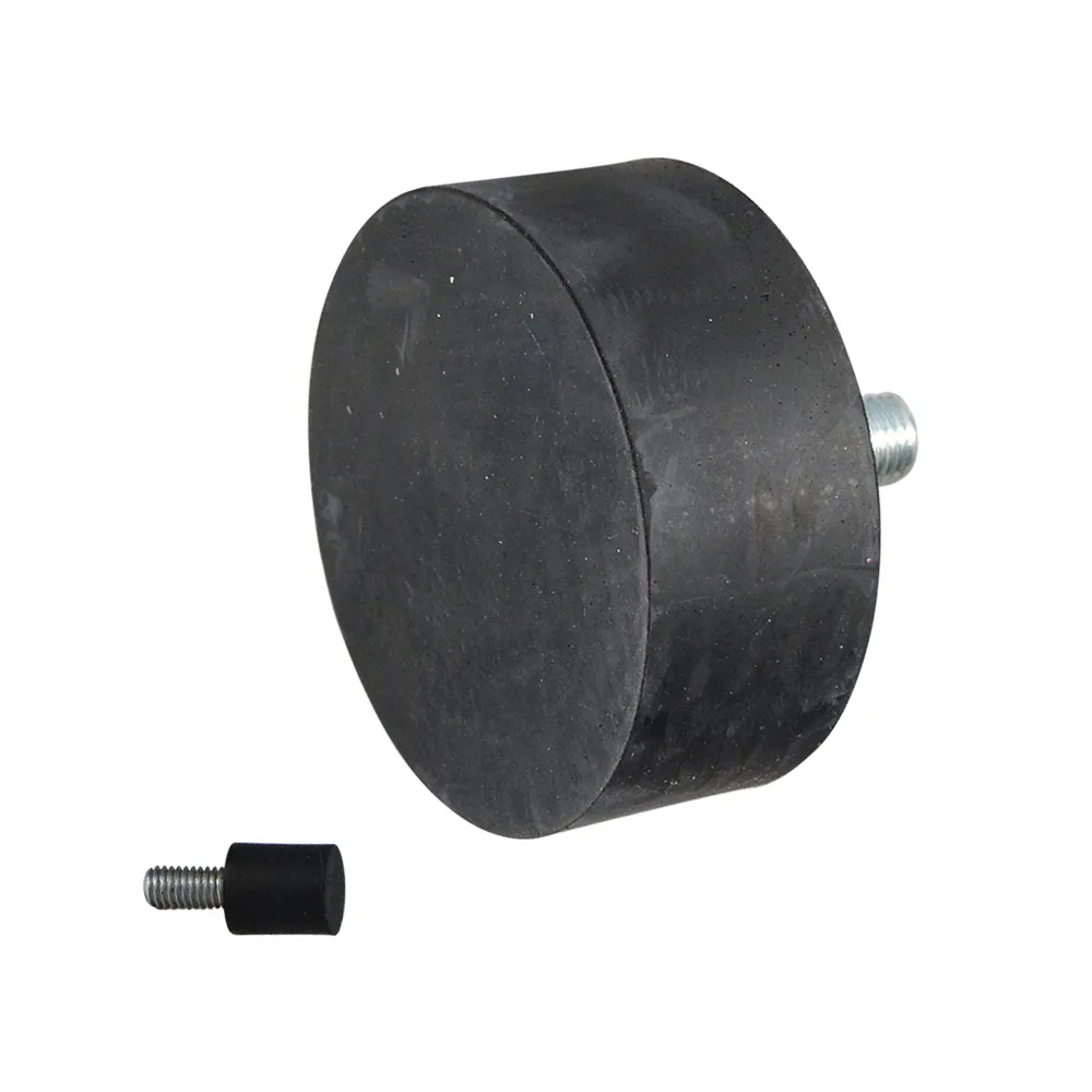 Soporte antivibratorio tipo D NR - 55° ±5 shore - Ø50x50mm - M10x28mm - St37 - Acero 37 imagen 3