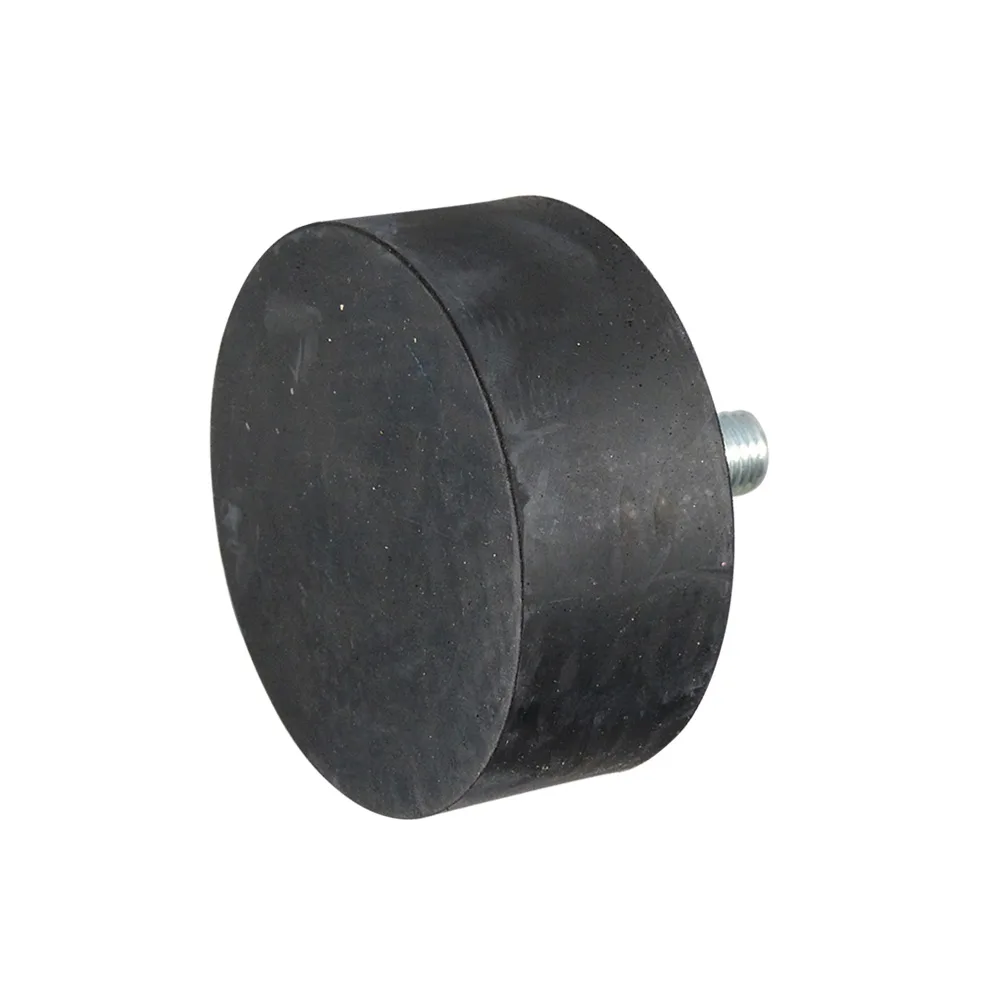 Soporte antivibratorio tipo D NR - 55° ±5 shore - Ø50x50mm - M10x28mm - St37 - Acero 37