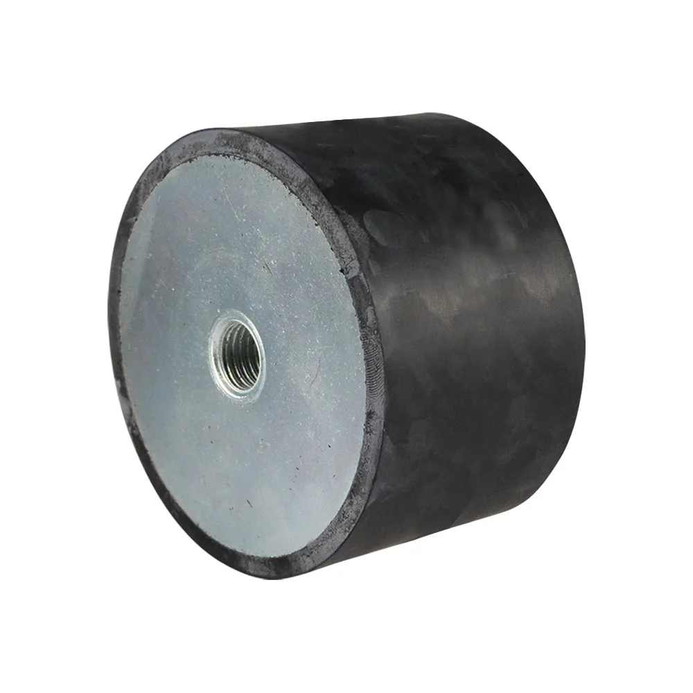 Soporte antivibratorio tipo E NR - 55° ±5 shore - Ø30x30mm - M8 - St37 - Acero 37 imagen 2