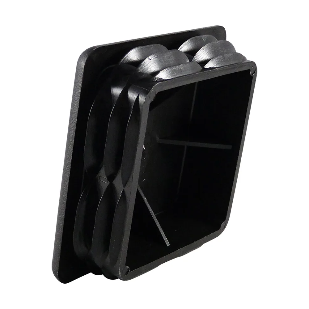 Contera cuadrada estríada PE 18x18x1.5- 3.0mm - Negro imagen 3