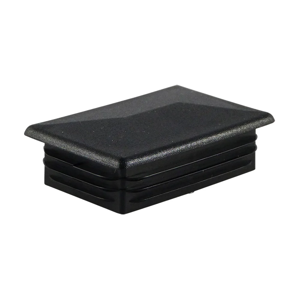 Contera rectangular con lamas PE 60x40x1.5 -2.5mm - Negro