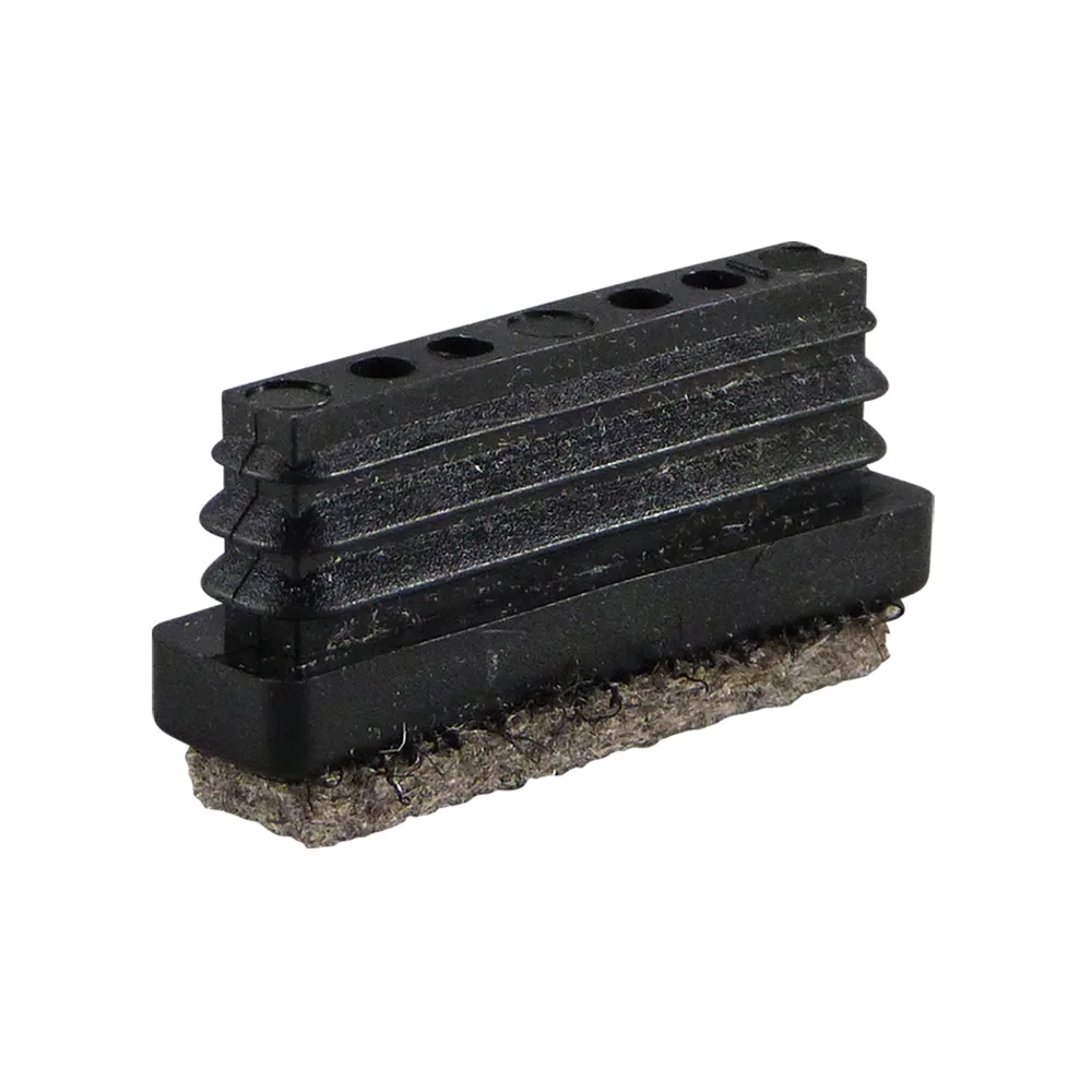 Contera rectangular con aletas PE 20x15x1.0-2.0 - fieltro - Negro