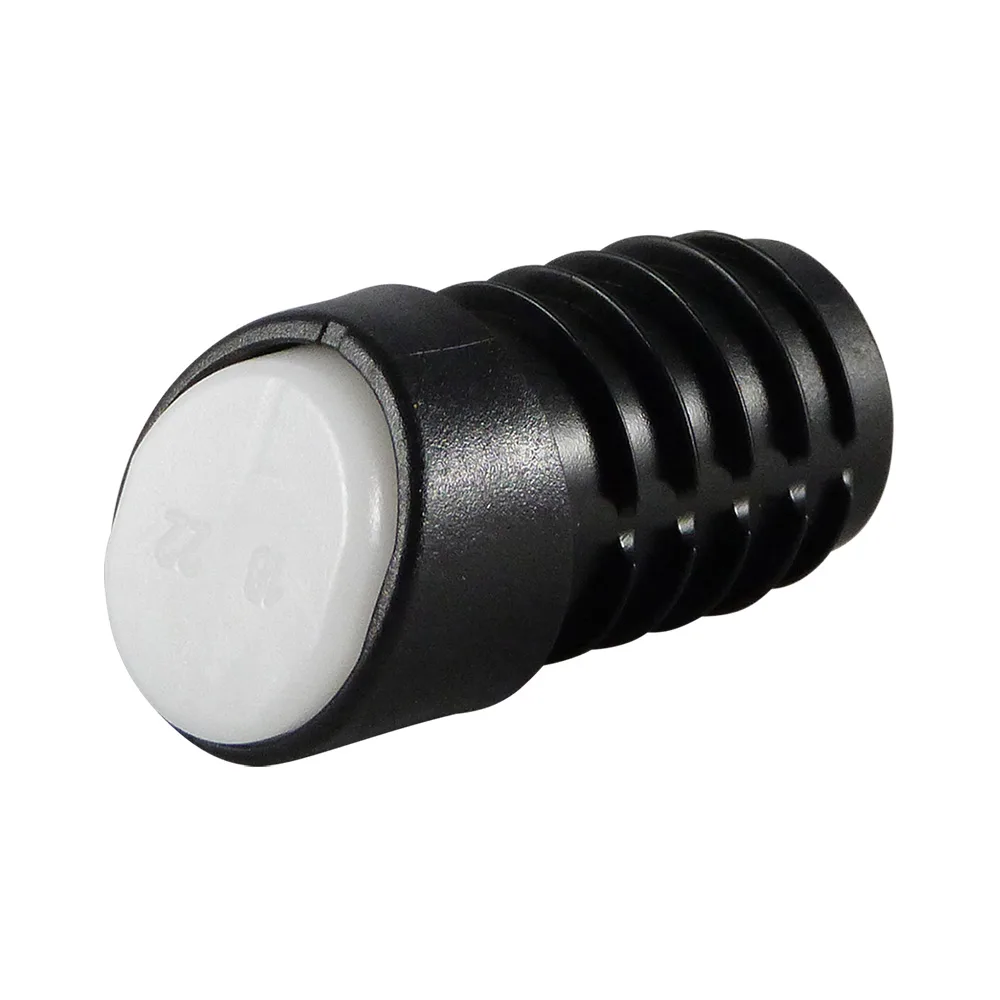 Contera redonda deslizante con aletas PE-LD Ø20mm - pie inclinado 18-22° - patín POM/PTFE - Negro imagen 2