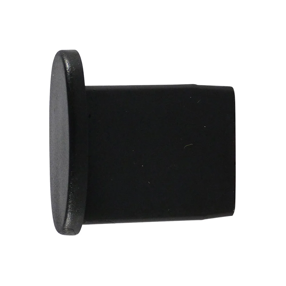 Contera con tope sin aletas PE para tubo 31x6mm - Negro