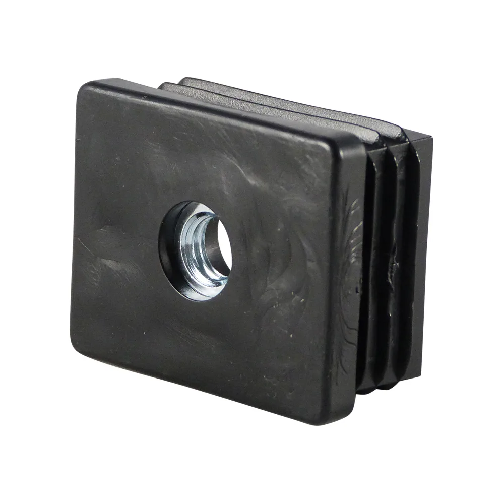 Contera rectangular con aletas PE 12x12mm - 1.0-2.0mm - M8 - Negro imagen 2