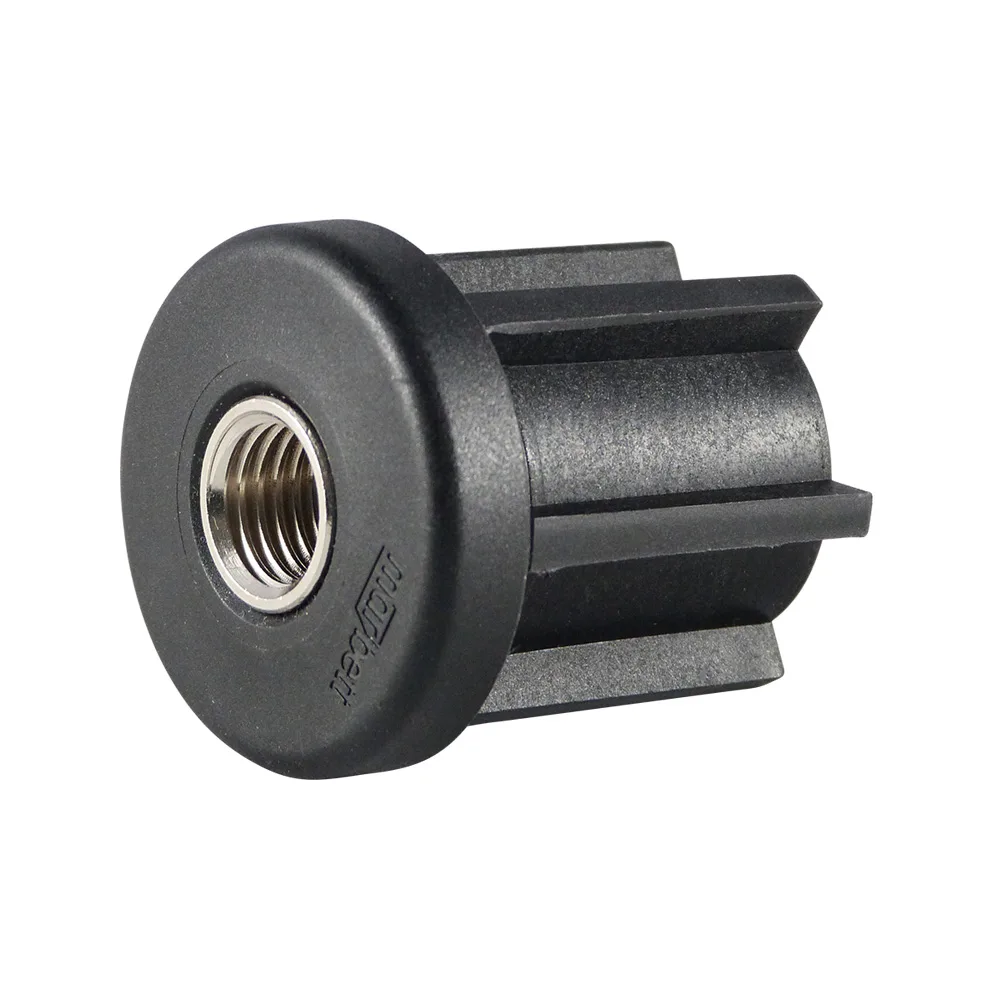 Contera redonda con aletas PA-GF Ø50.9mm - 2.0mm - manguito roscado - M16 - Negro