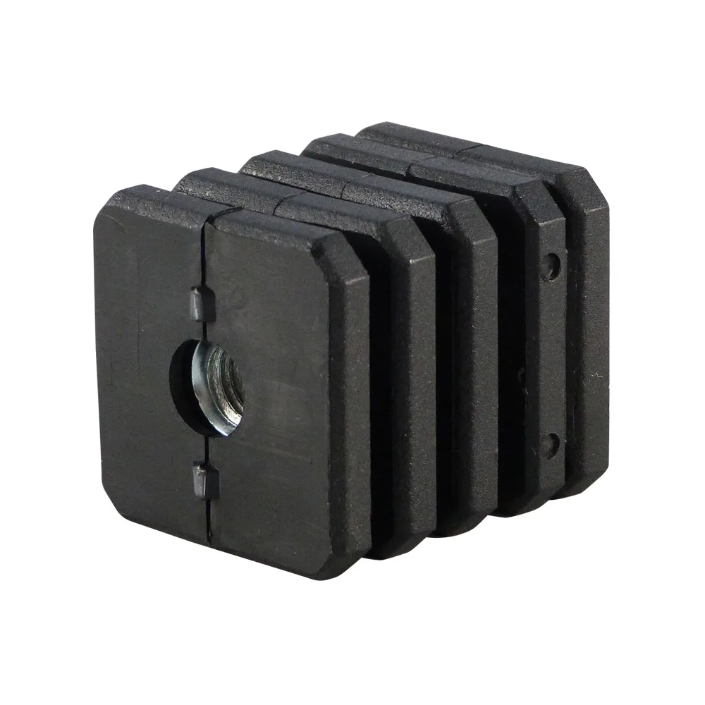Conector expansible con casquillo roscado cuadrado PA 25x25mm - 1.5mm - con 2 tuercas - M10 -Negro imagen 3
