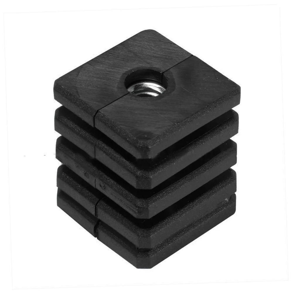 Conector expansible con casquillo roscado cuadrado PA 25x25mm - 1.5mm - con 2 tuercas - M10 -Negro