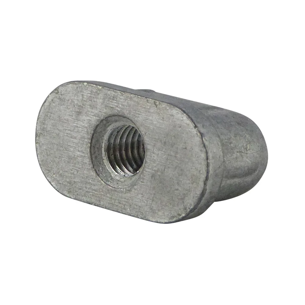 Contera ovalada con aletas con aleación de zinc 38x20mm - 1.5mm - rosca M10 - Zinc imagen 2