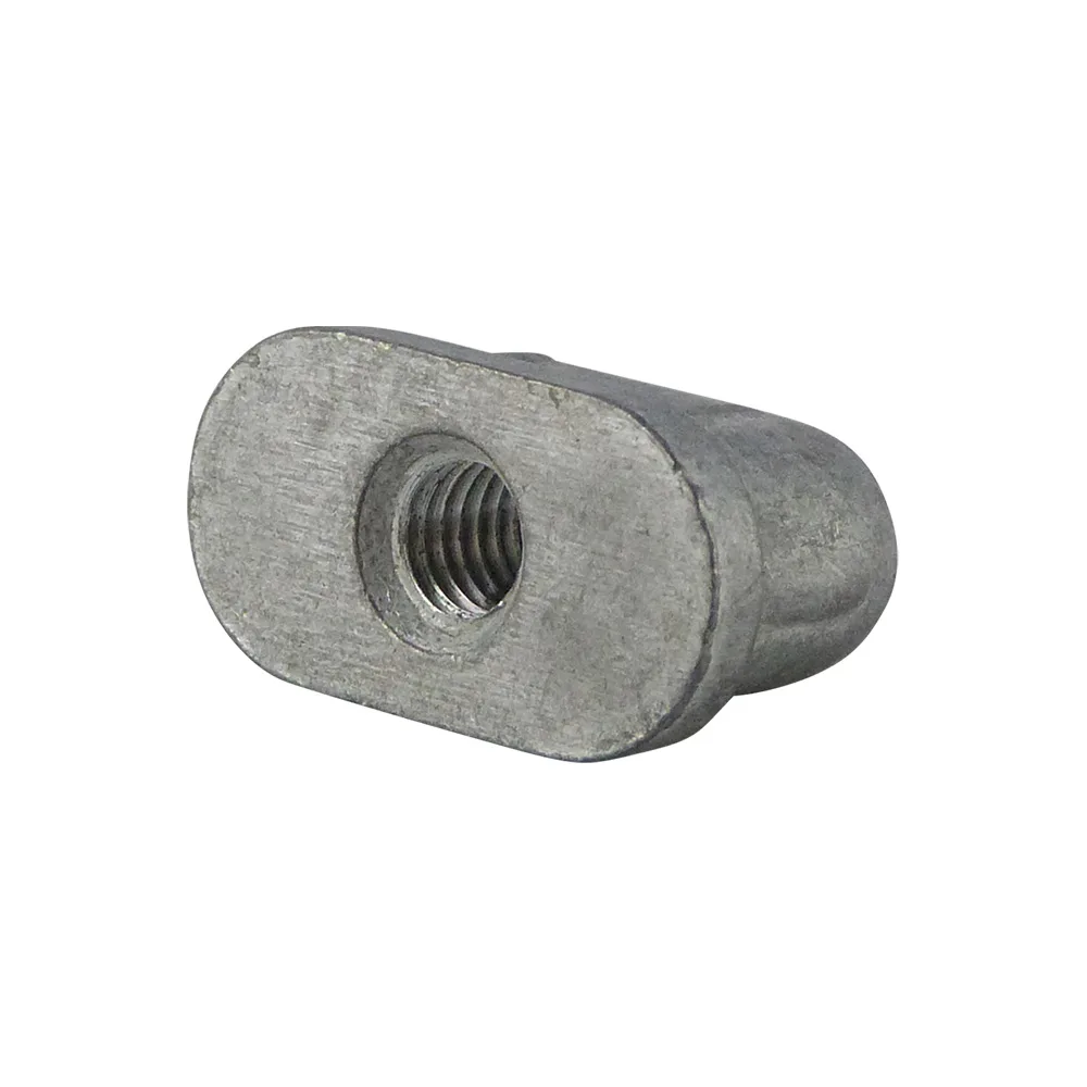 Contera ovalada con aletas con aleación de zinc 38x20mm - 1.5mm - rosca M10 - Zinc