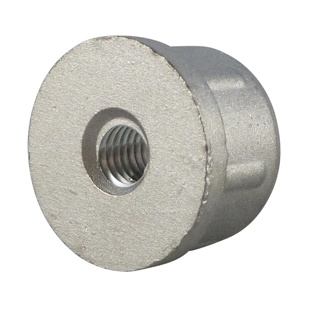 Contera aletada redonda Ø32mm - 1.5mm - tuerca metálica M10 - Zinc imagen 2