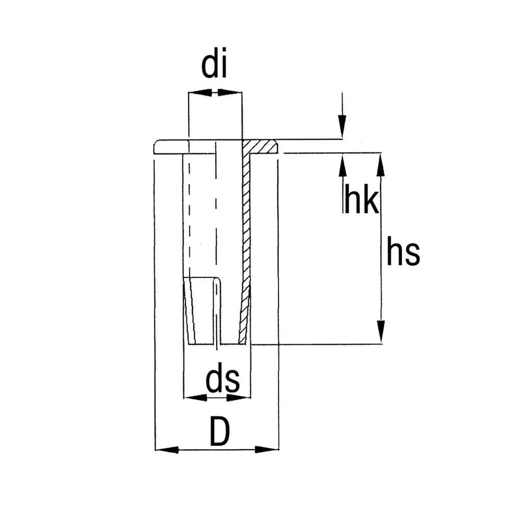 Dibujo técnico: Adaptador casquillo de ruedas para madera