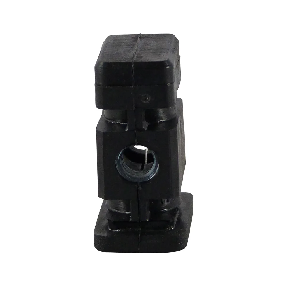Conector esquinero con manguito roscado 50x25x2.0mm - M10 - Negro imagen 4