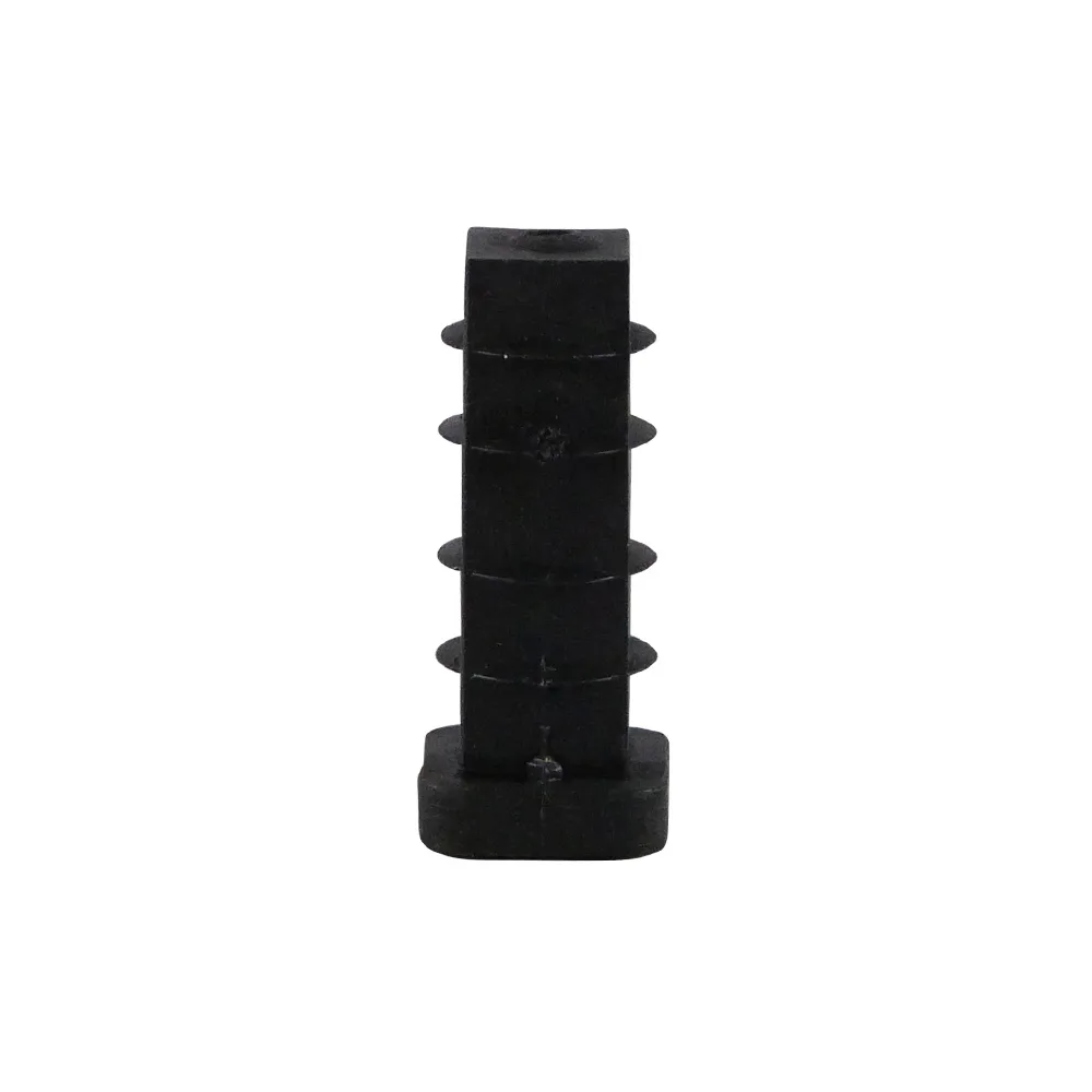 Casquillo rectangular para rueda PE 40x20mm - perforación Ø10mm - Negro imagen 4