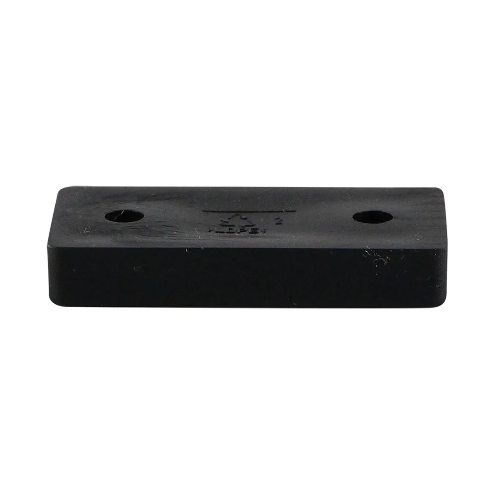 Placa deslizadora PE para tubo 40 x 20 x 4.9mm - perforación Ø9.5mm - Negro