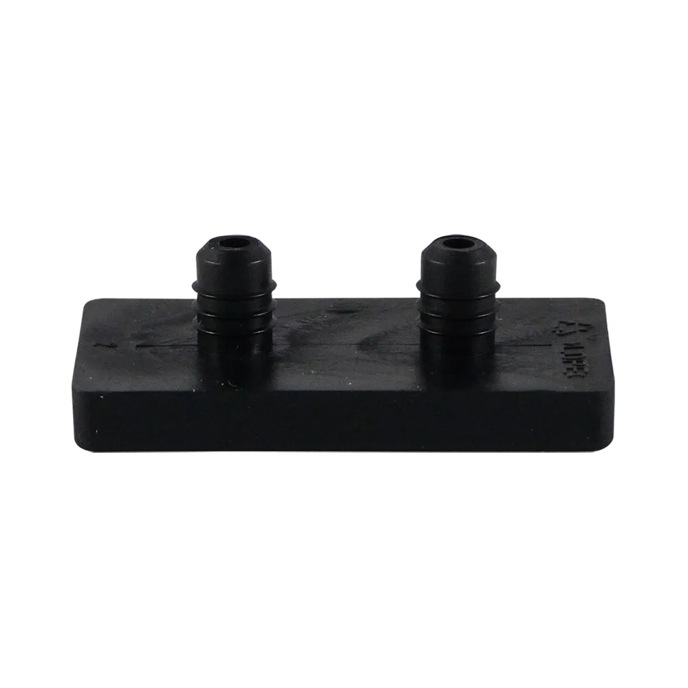 Placa deslizadora PE para tubo 25 x 12 x 4.9mm - perforación Ø5.8-6.5mm - Negro imagen 2