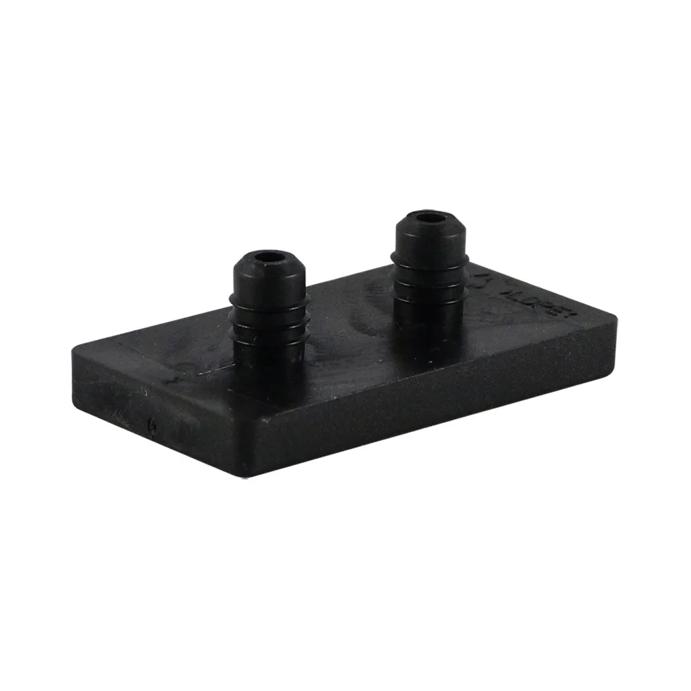Placa deslizadora PE para tubo 25 x 12 x 4.9mm - perforación Ø5.8-6.5mm - Negro