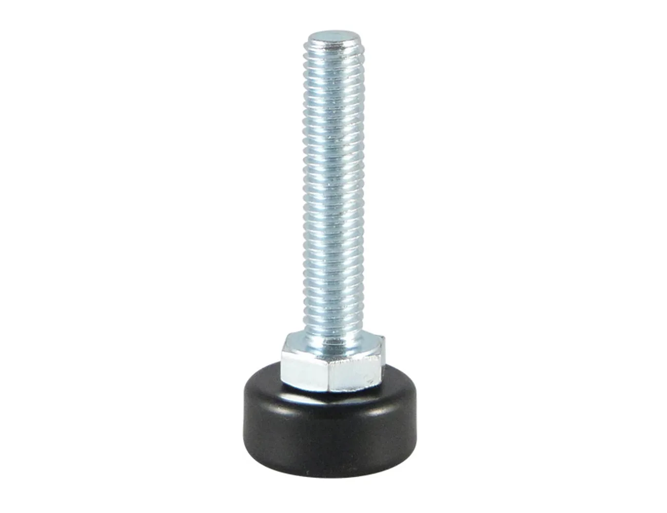 Pie nivelador con base cilíndrica de plástico giratoria – Pies niveladores - acero
