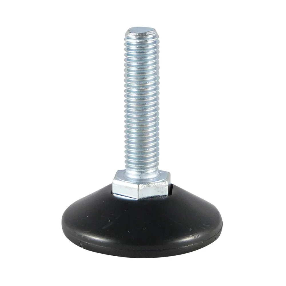Pie nivelador fijo redondo PP Ø48mm - M8x30 - Negro
