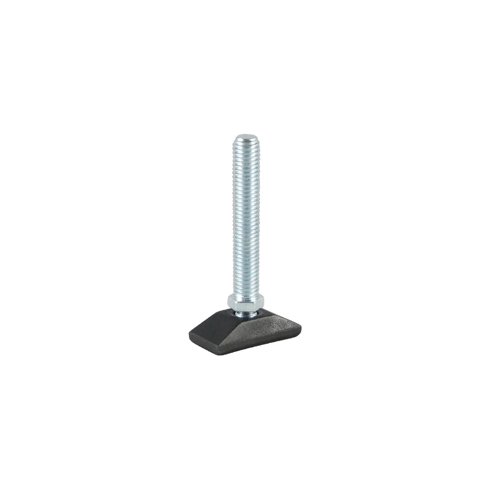 Pie nivelador rectangular 50x25 - M10x100 - Negro imagen 3