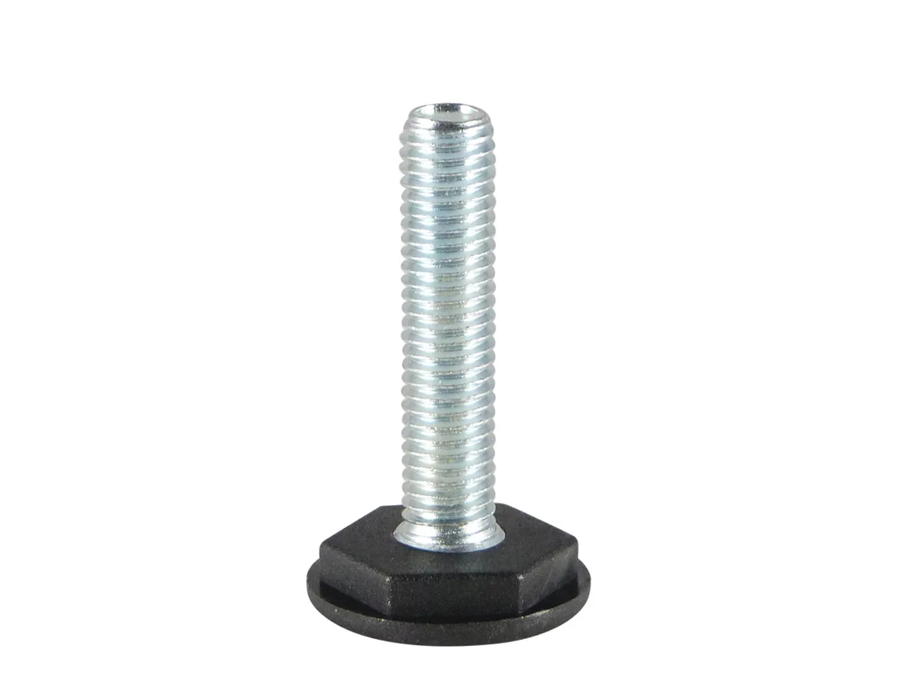 Pie nivelador redondo Ø 25 mm y Ø 30 mm con hexágono inyectado – Pies niveladores - acero
