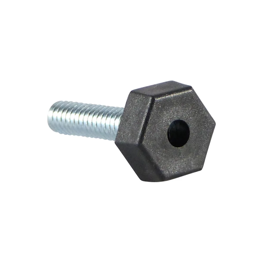 Pie nivelador hexagonal 30X30 - M8x50/46 - Negro imagen 4