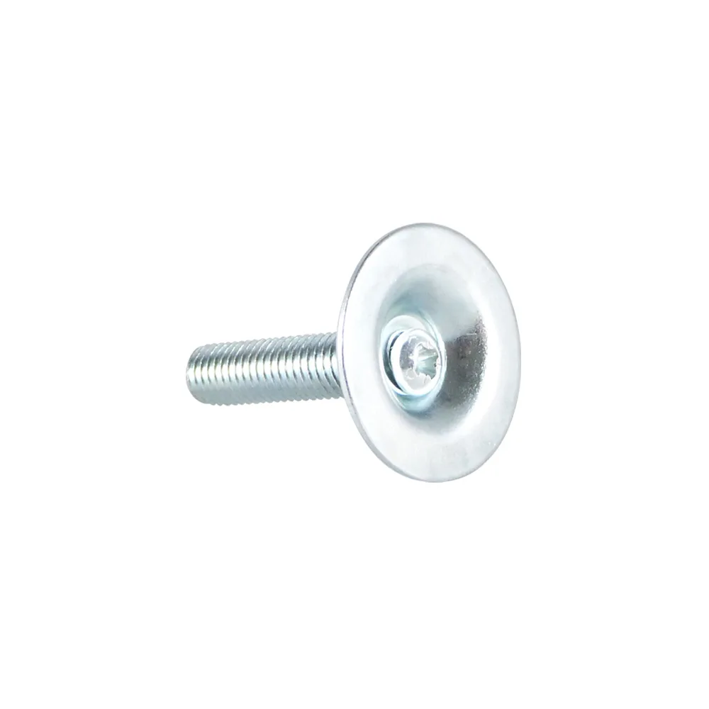 Pie nivelador de acero galvanizado redondo Ø45mm - M10x100mm - Zinc imagen 3