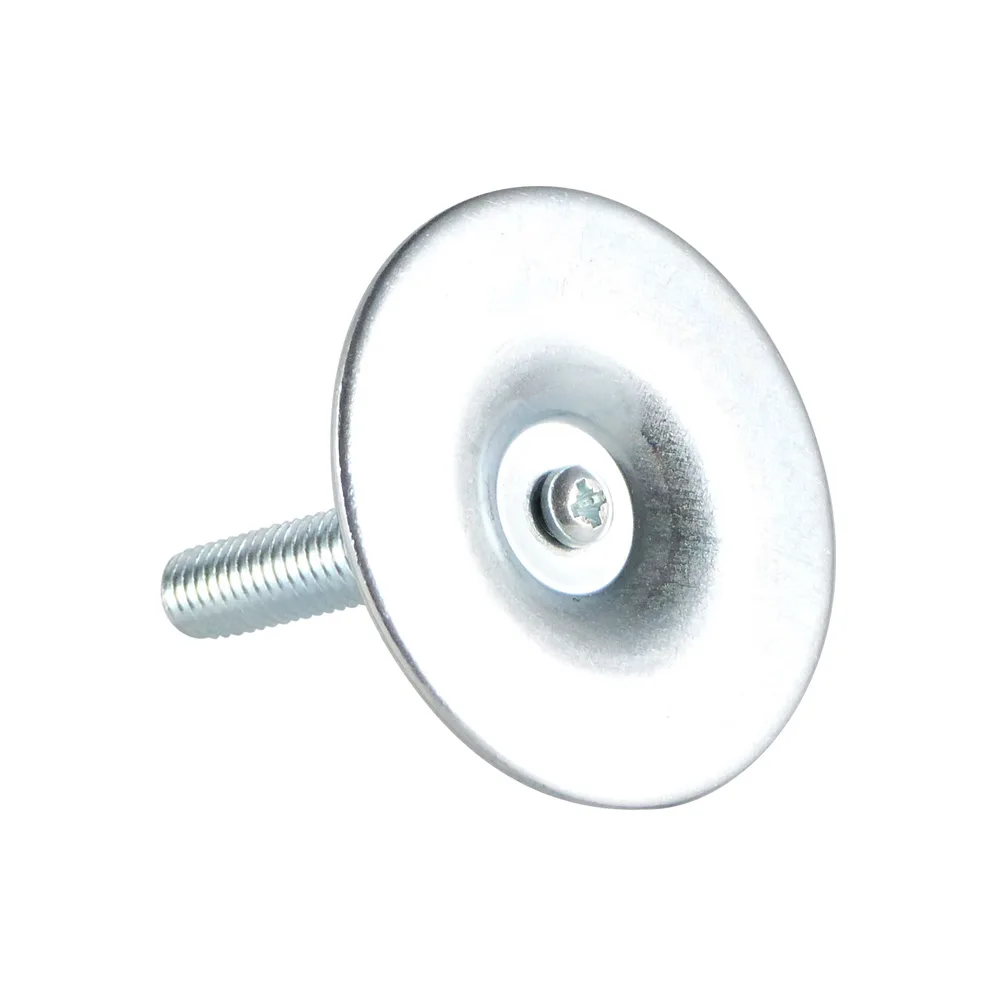 Pie nivelador de acero galvanizado redondo Ø45mm - M10x100mm - Zinc