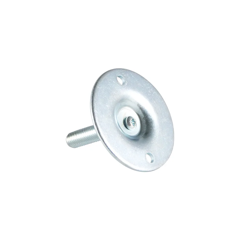 Pie nivelador de acero galvanizado redondo Ø124mm - M20x200mm - Zinc imagen 4