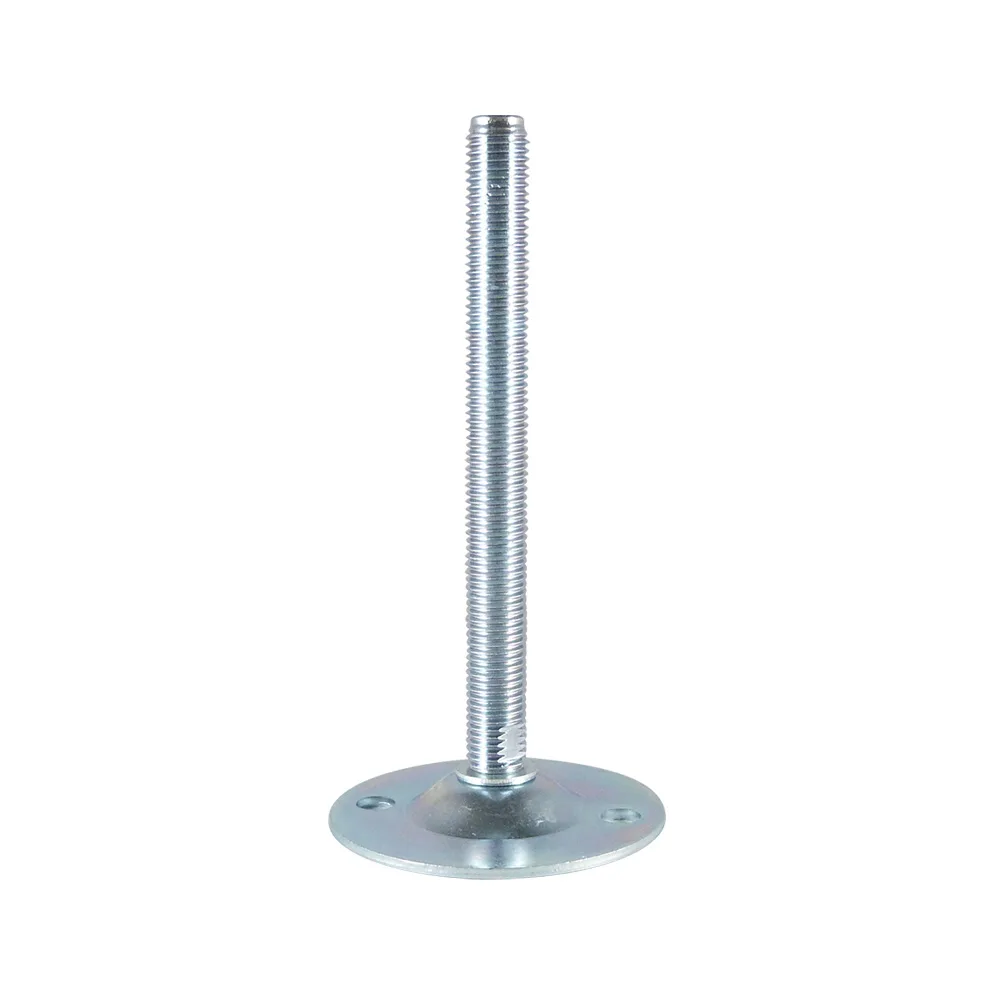 Pie nivelador de acero galvanizado redondo Ø124mm - M20x200mm - Zinc
