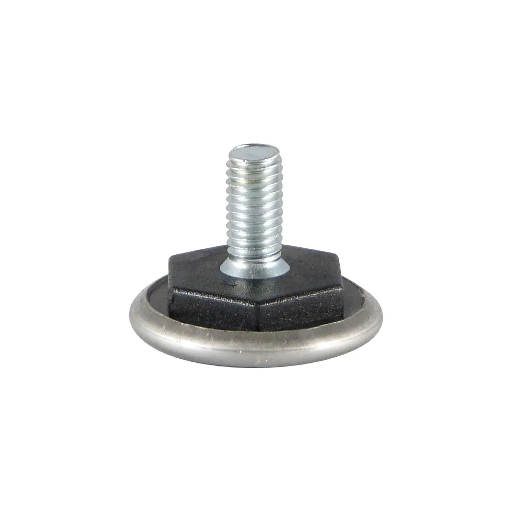 Pie nivelador con base de deslizamiento en acero inoxidable