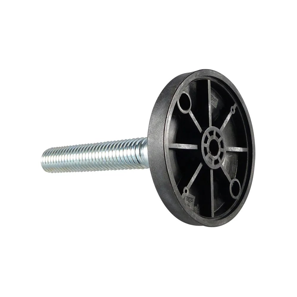 Pie nivelador de acero galvanizado con rótula redondo Ø40mm - M6x50- Zinc imagen 2