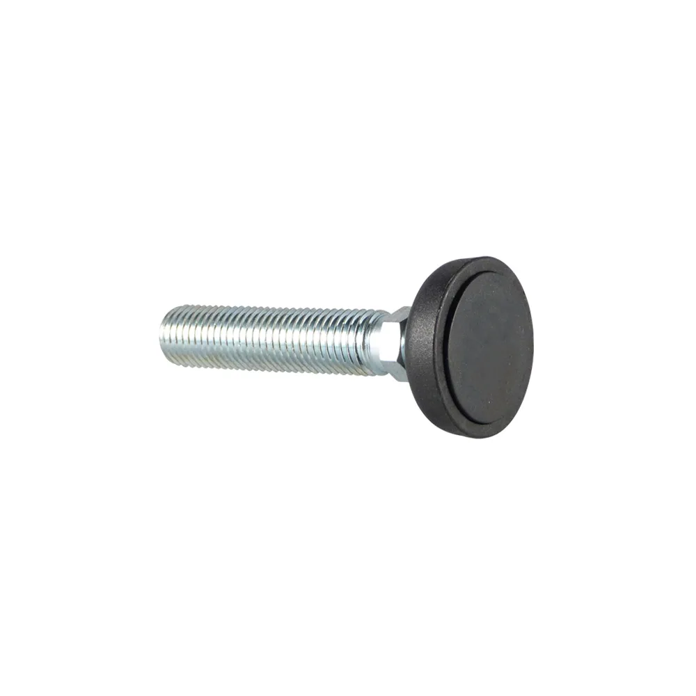 Pie nivelador de acero galvanizado con rótula redondo Ø40mm - M6x50- Zinc imagen 4