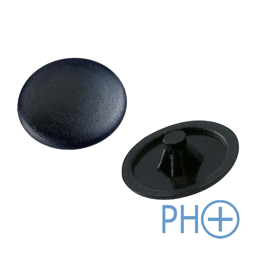 Tapón embellecedor para tornillo Phillips PH2 Ø15mm PE-LD - reborde - Blanco