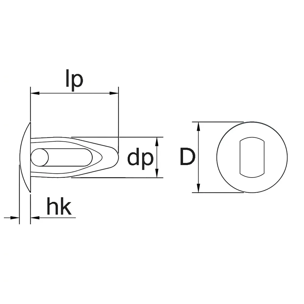 Dibujo técnico: Clip flecha - PA 6.6
