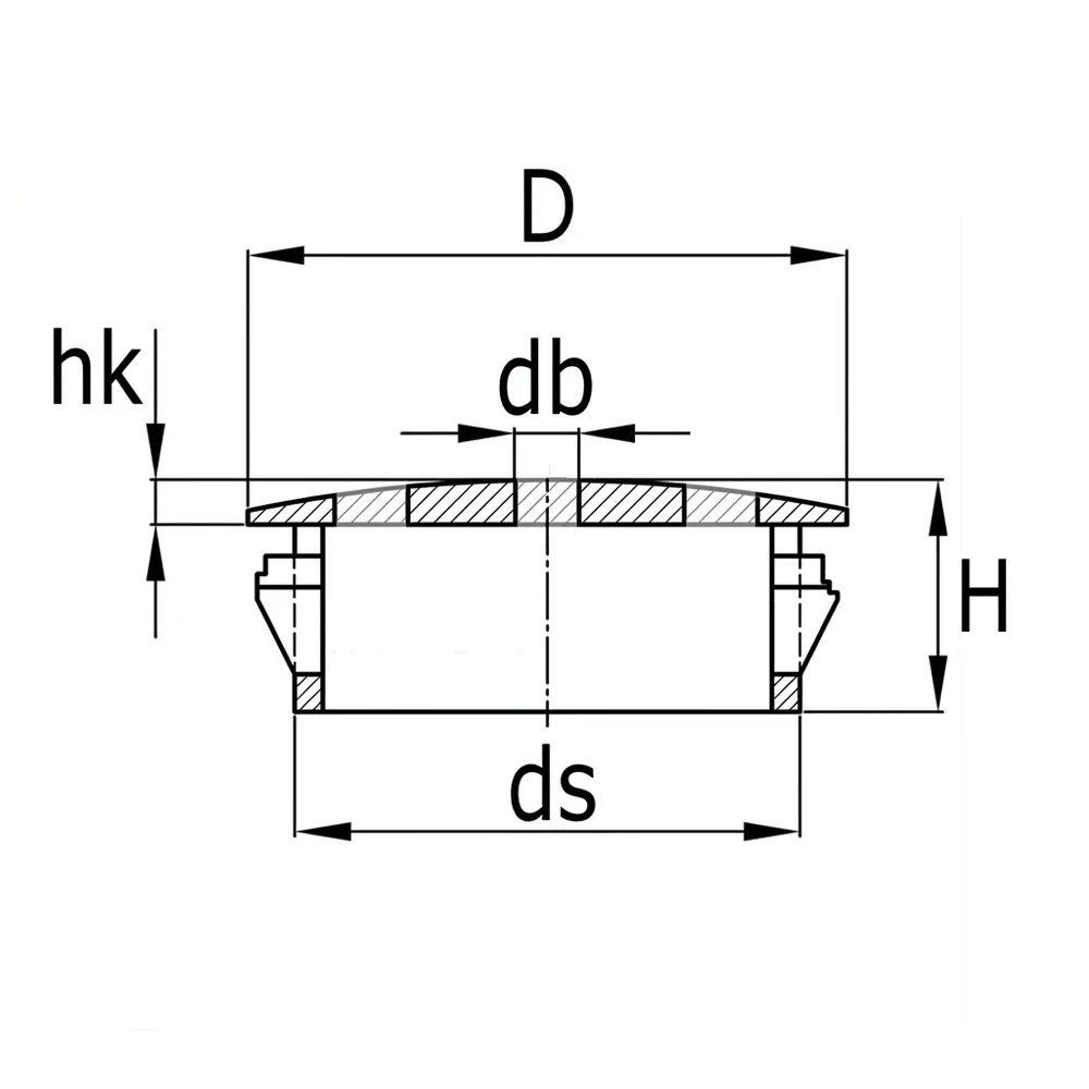 Dibujo técnico: Tapón paralelo de ventilación