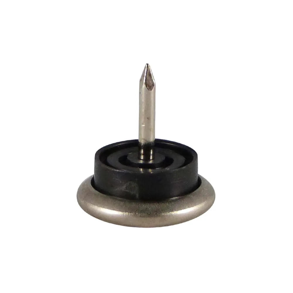 Tope deslizante redondo para mueble con clavo Ø25mm - niquelado - Negro imagen 4