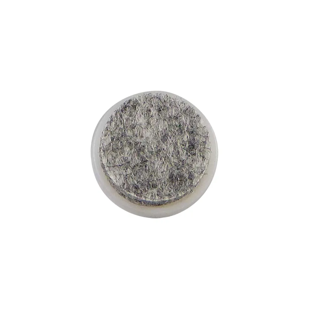 Tope deslizante redondo PS Ø28mm - fieltro gris - Blanco imagen 4