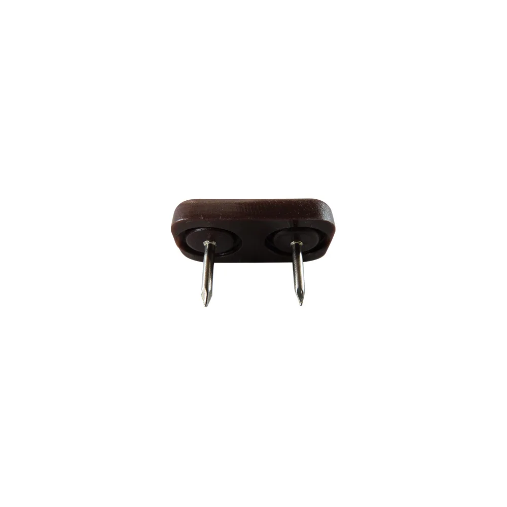 Tope deslizador rectangular con clavo 30x18mm - Negro imagen 4