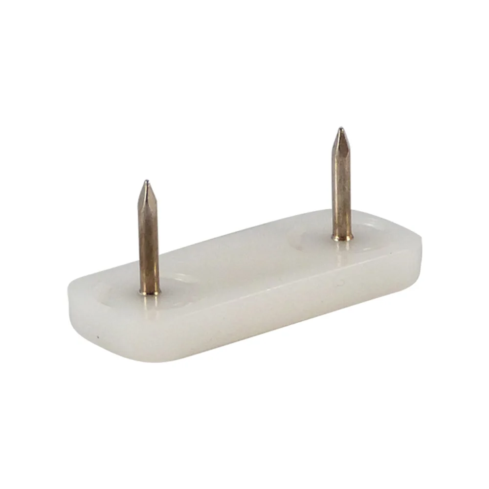 Tope deslizador rectangular con clavo y base de plástico