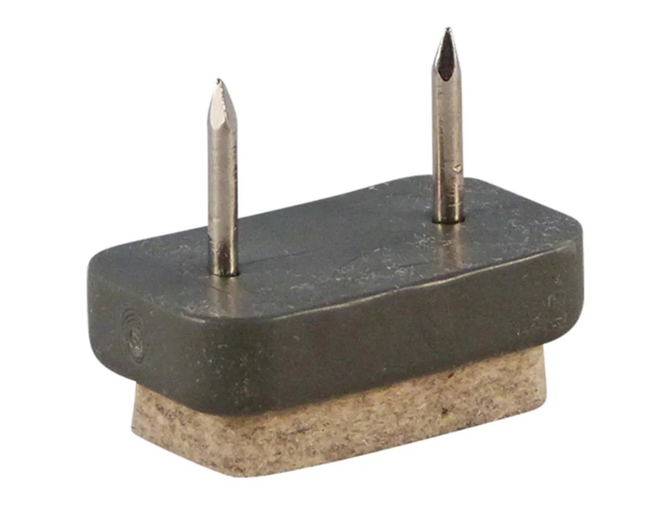 Tope deslizante con clavo y fieltro - rectangular – Topes para muebles con deslizador de fieltro