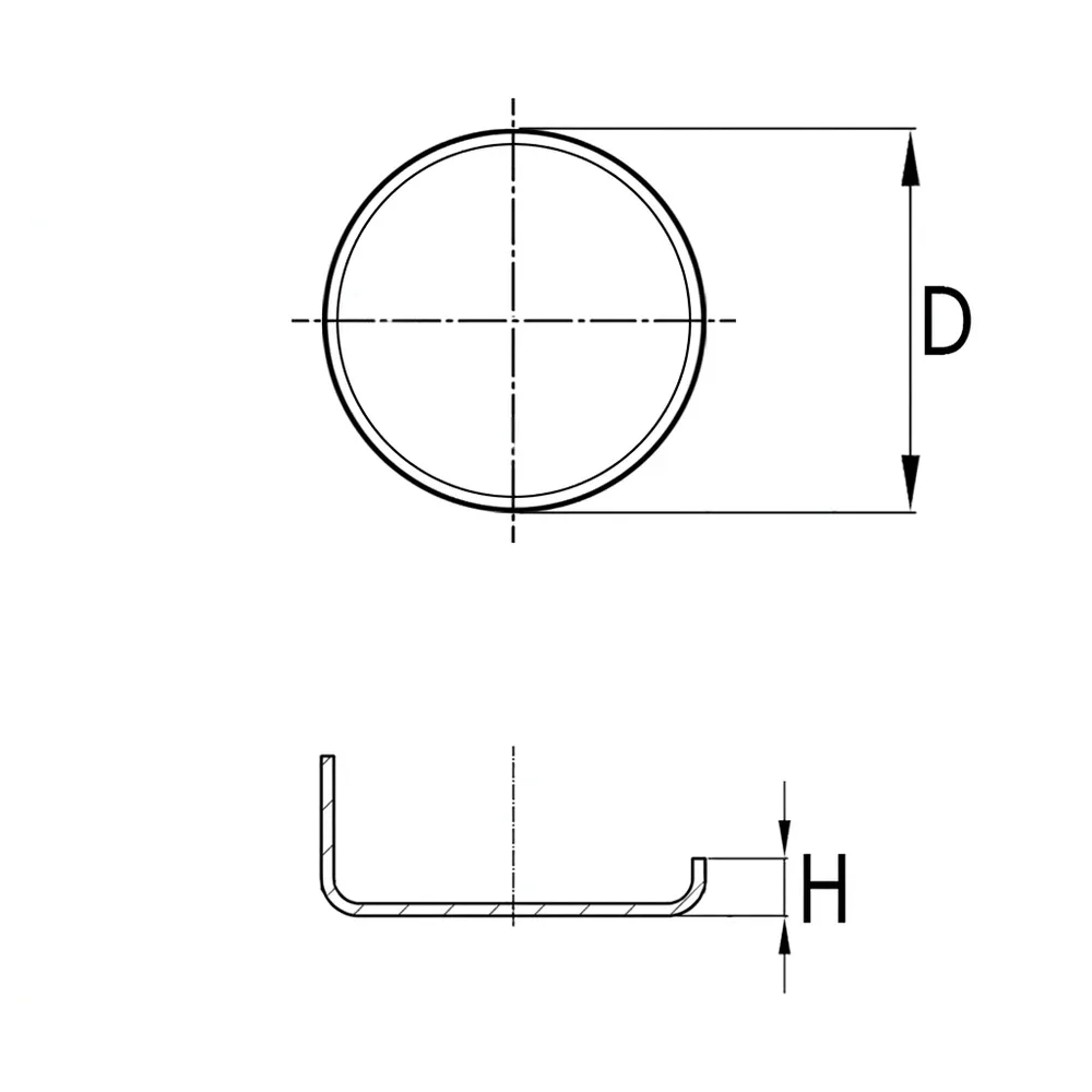 Dibujo técnico: Tope niquelado de 3 puntas