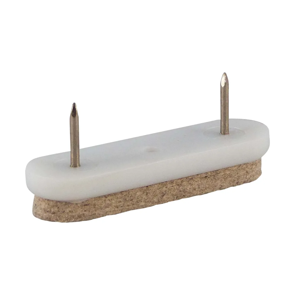 Tope deslizante para muebles ovalado con fieltro PS 38x18mm - Gris