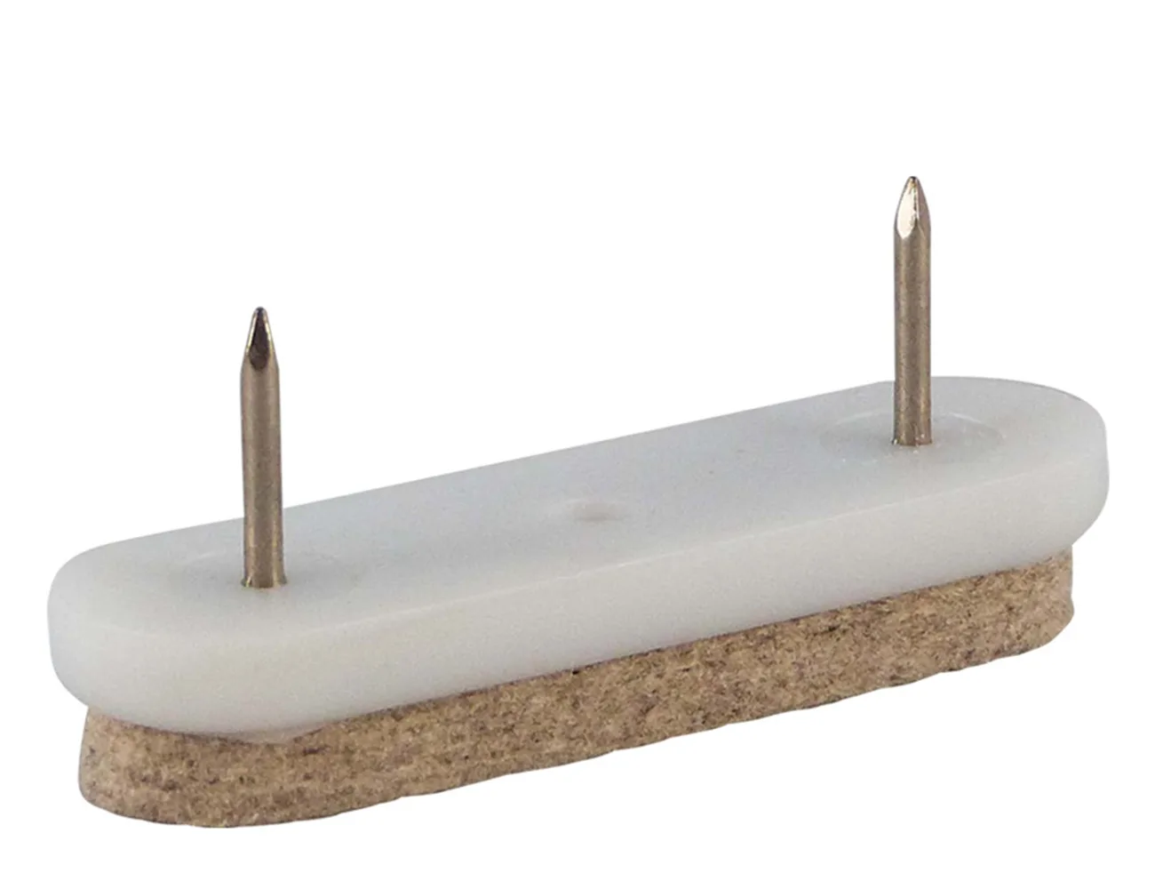 Tope deslizante con clavo y fieltro - ovalado – Topes para muebles con deslizador de fieltro