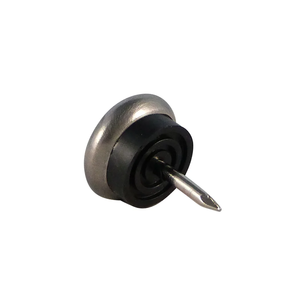 Tope deslizador redondo con clavo PVC Ø26mm - Acero inoxidable A2 (AISI 304) - Negro imagen 5