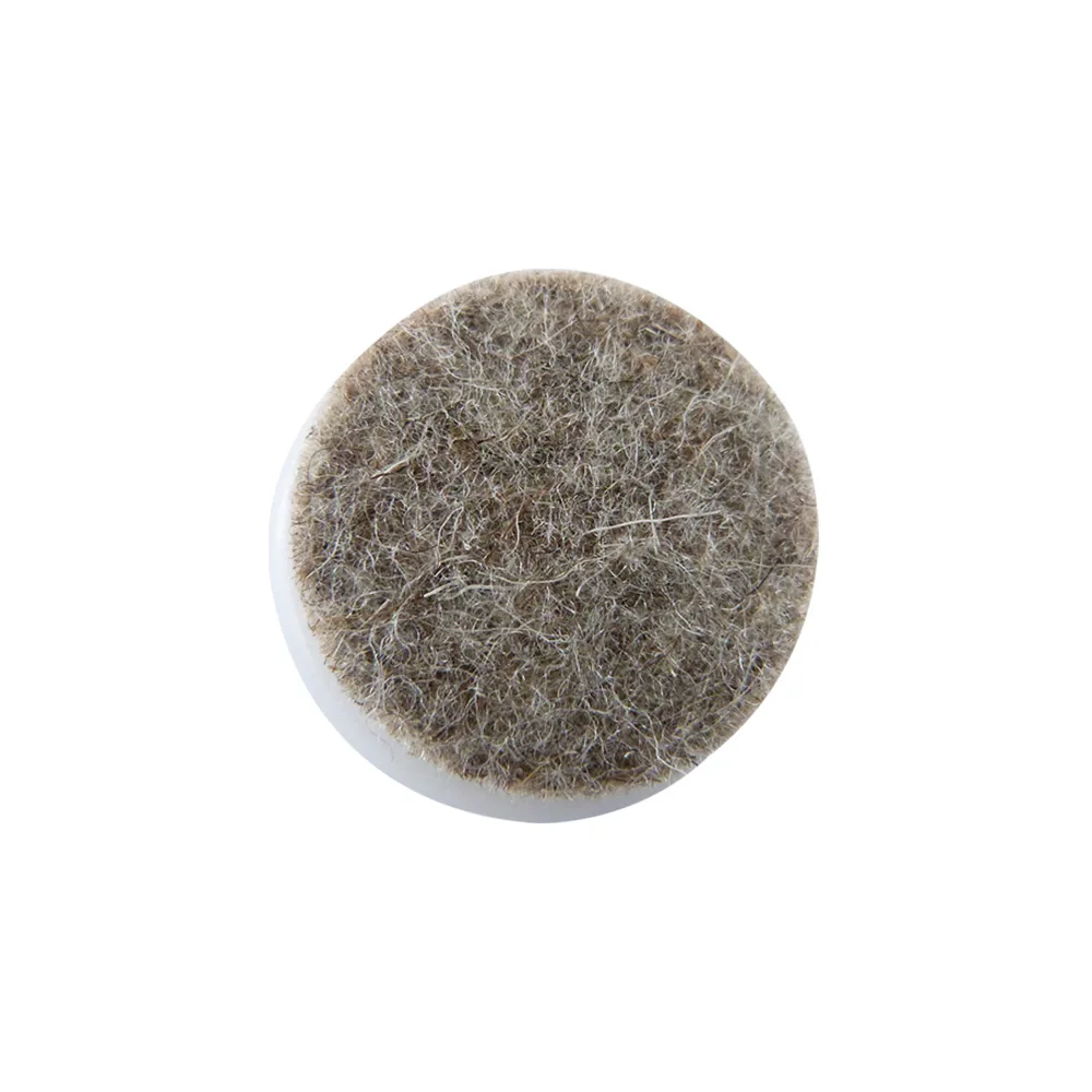 Deslizador de fieltro redondo PS Ø21mm - fieltro de lana suave de alta calidad - Blanco imagen 2