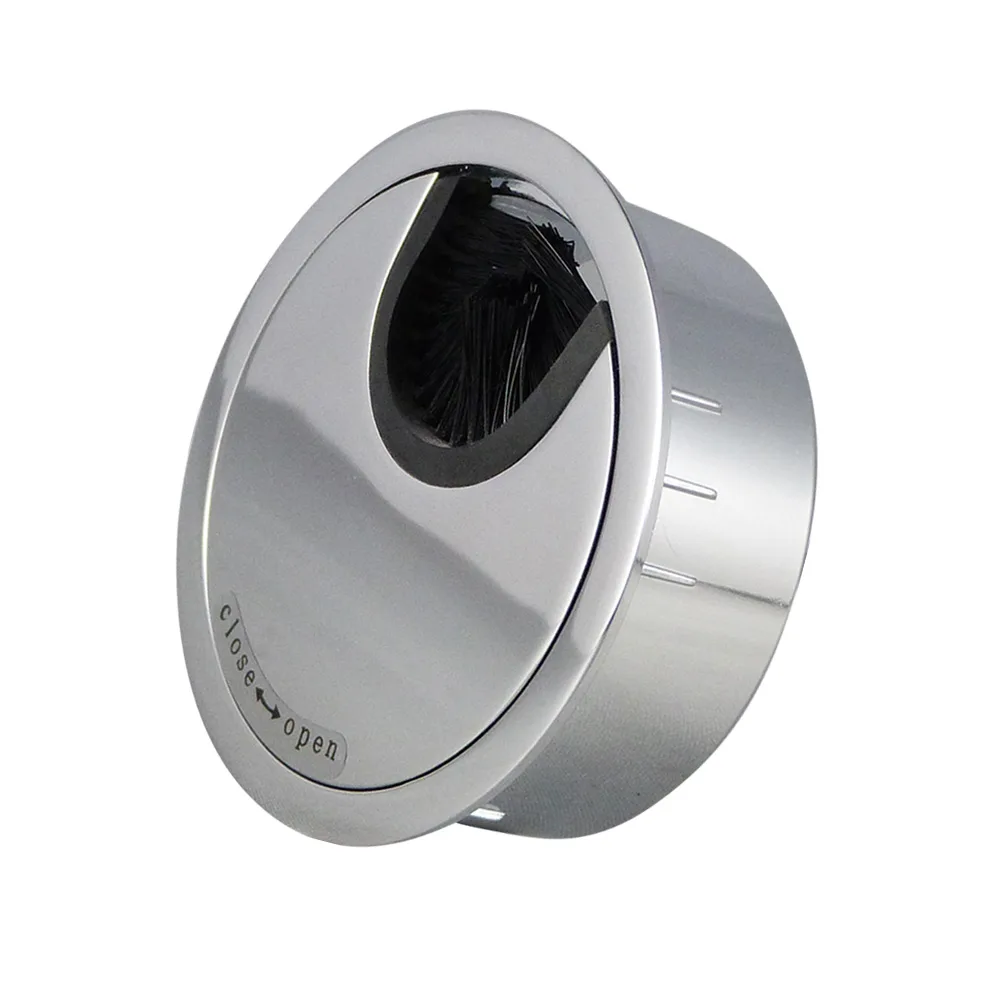 Pasacables redondo Ø60mm - Zn - Zinc fundido a presión - 2 partes - redondo Ø66mm - Negro